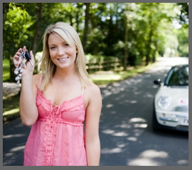 Lady Leaner Just Passing her Test